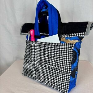 Handmade Upcycled Quilt Bible Tote Bag | Batman Carryall with‎ Pocket